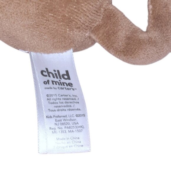 2015 Carter's Child Of Mine Monkey Orange Teether Ring Stuffed Plush Toy 5" - Picture 4 of 4